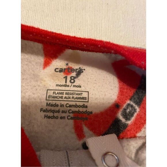 Carters Unisex Santa Bodysuit 18 Months Christmas Baby - Picture 4 of 8